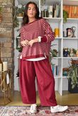 Sunday Morning Chill Sweatshirt Burgundy & Pink